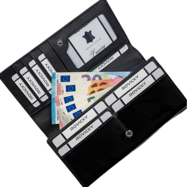 Portfel damski skóra+PU 3740 Black
