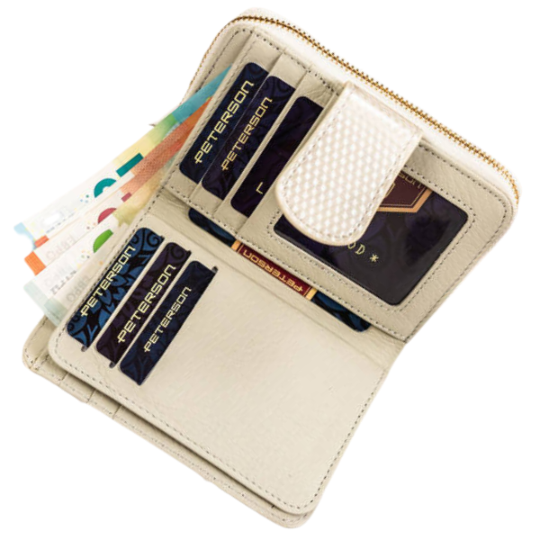 Portfel damski skórzany 7358 Beige