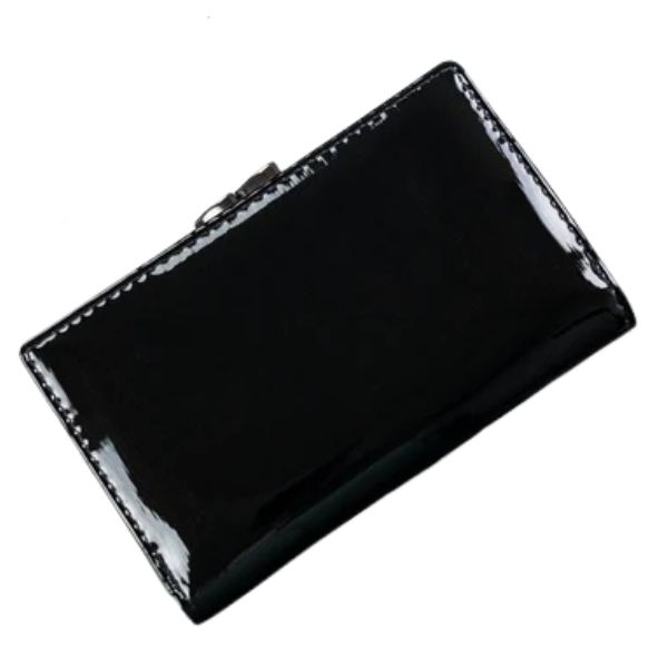 Portfel damski skóra+PU 6338 Black