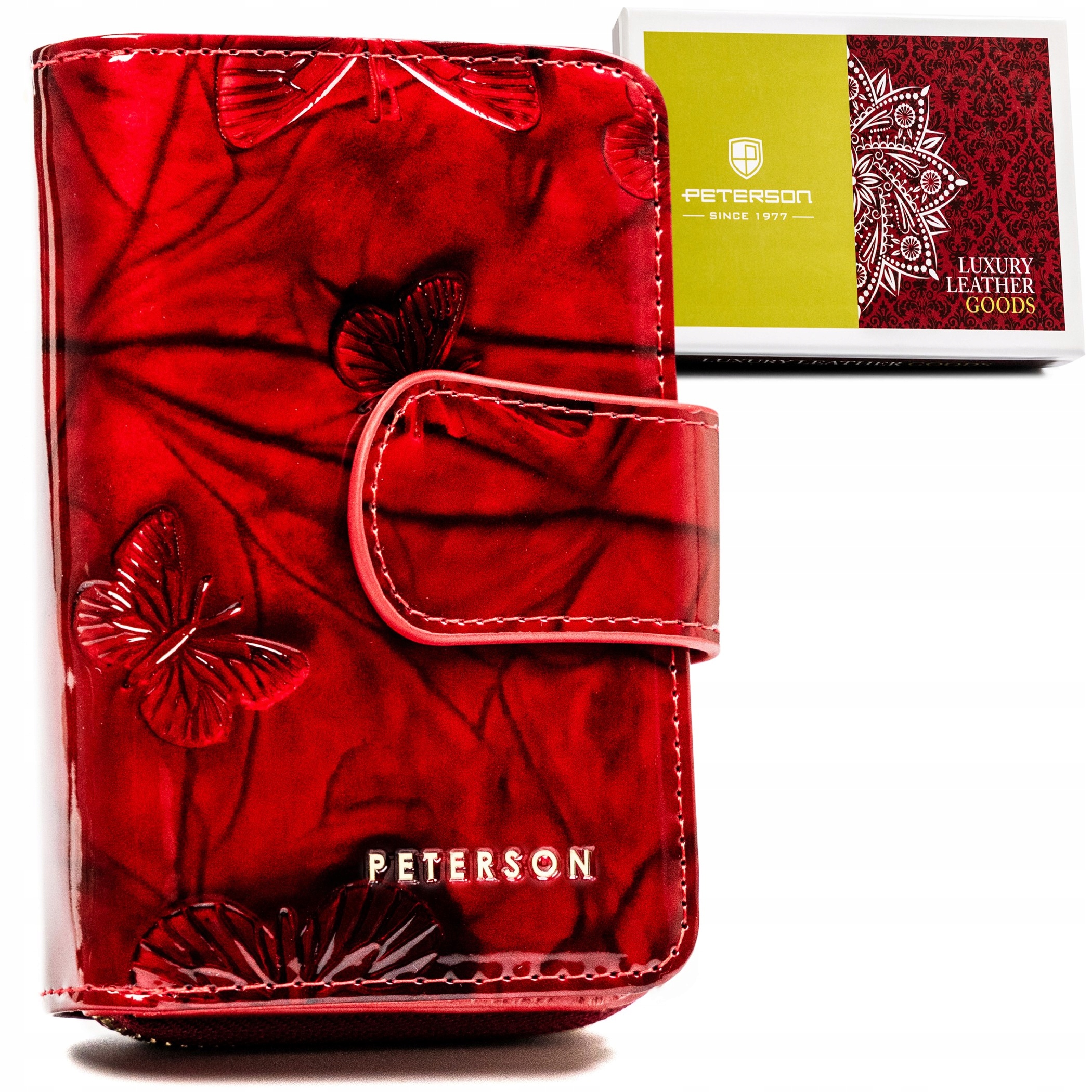 Portfel damski skórzany 6986 Red