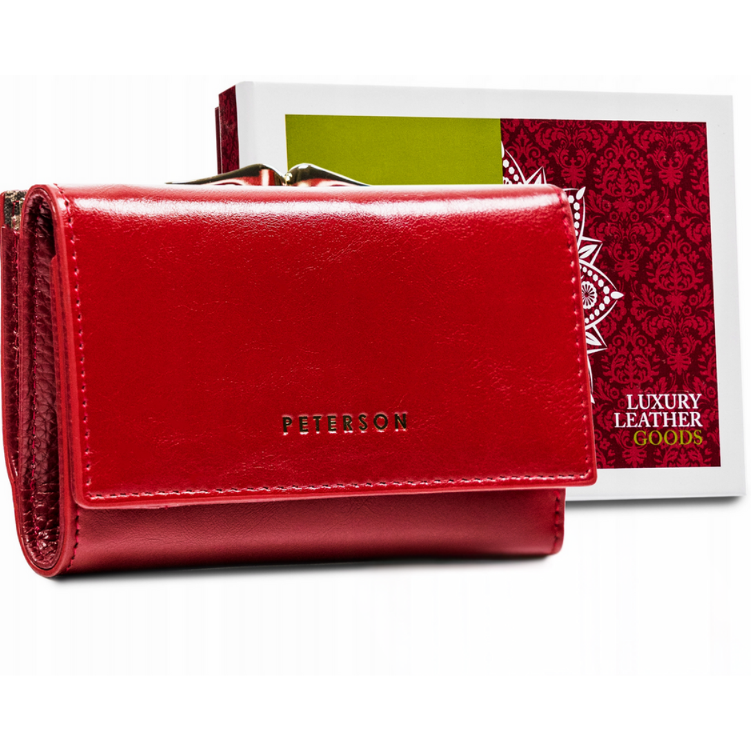 Portfel skórzany 412 Red