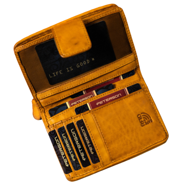 Portfel damski skórzany 7385 Yellow