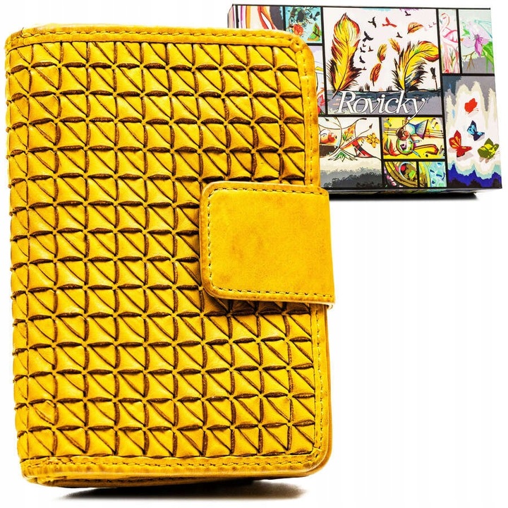 Portfel damski skórzany 7385 Yellow