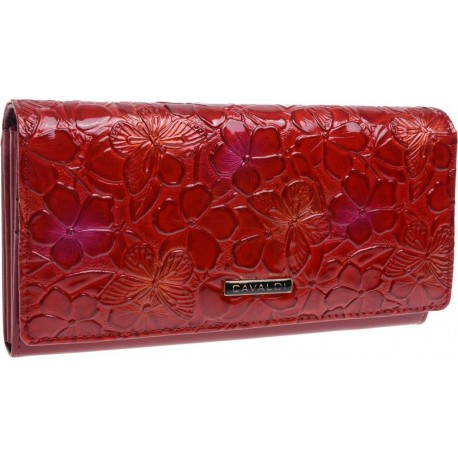 Portfel damski skóra+PU 4440 Red