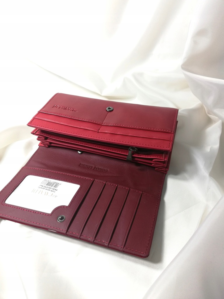 Portfel damski skóra+PU 3733 Red