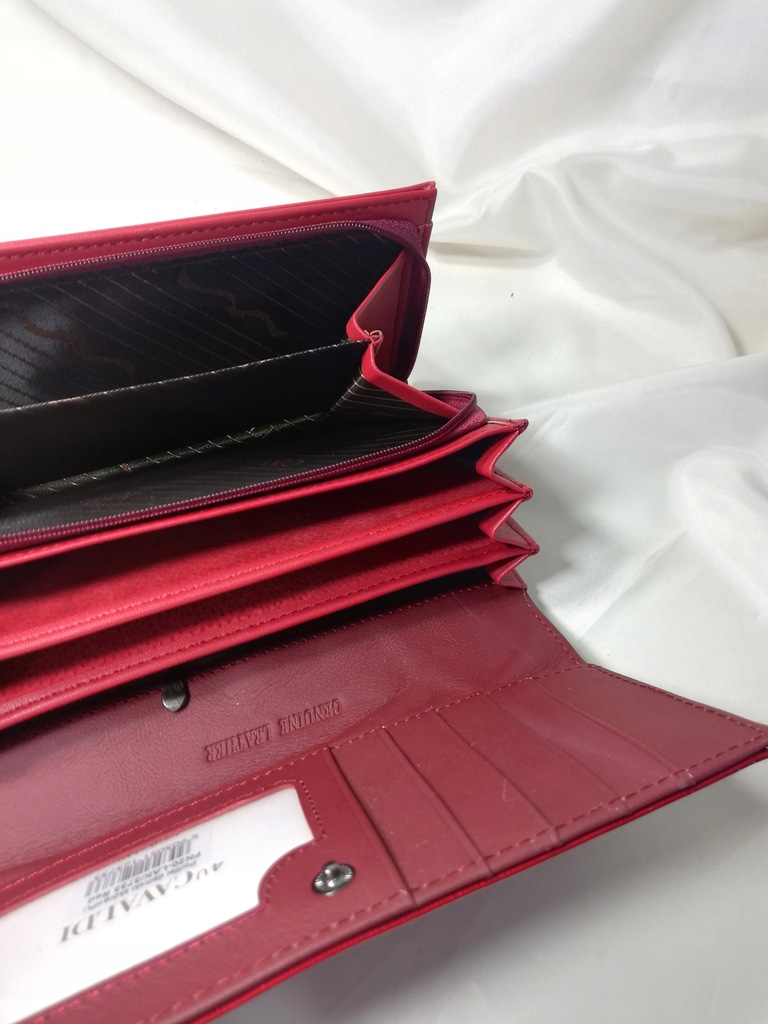 Portfel damski skóra+PU 3733 Red