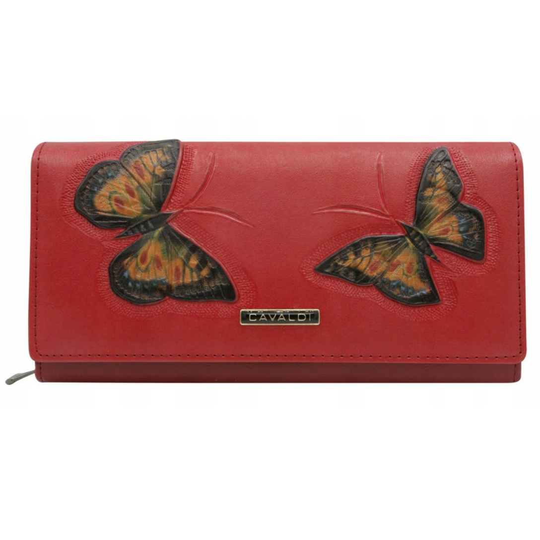 Portfel damski skóra+PU 3955 Red