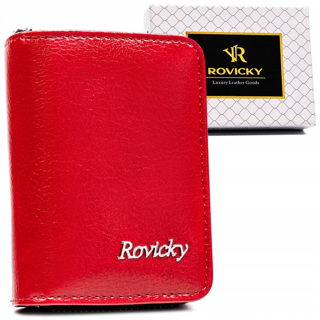 Portfel damski skóra+PU 4933 Red