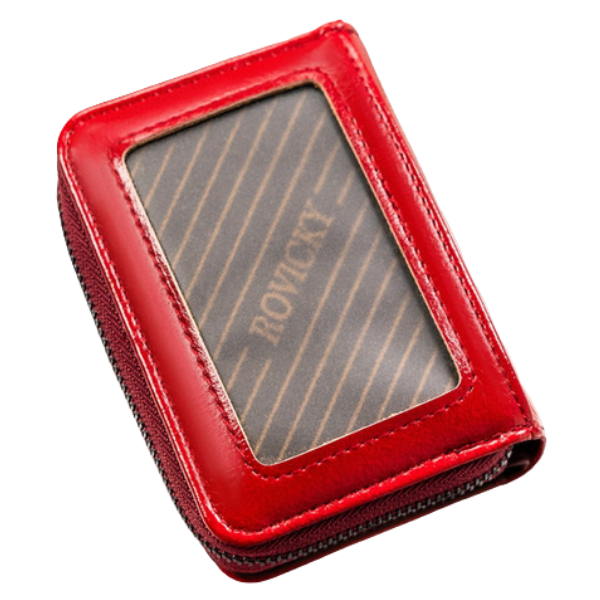 Portfel damski skóra+PU 4933 Red