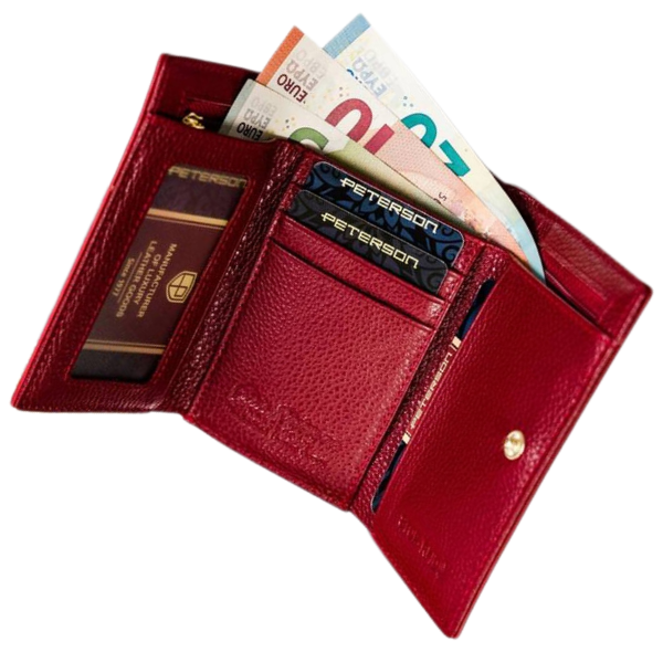 Portfel skórzany 412 Red