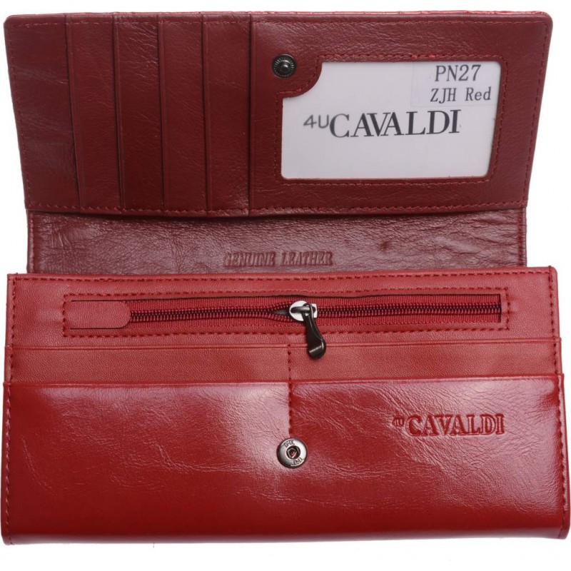 Portfel damski skóra+PU 4440 Red