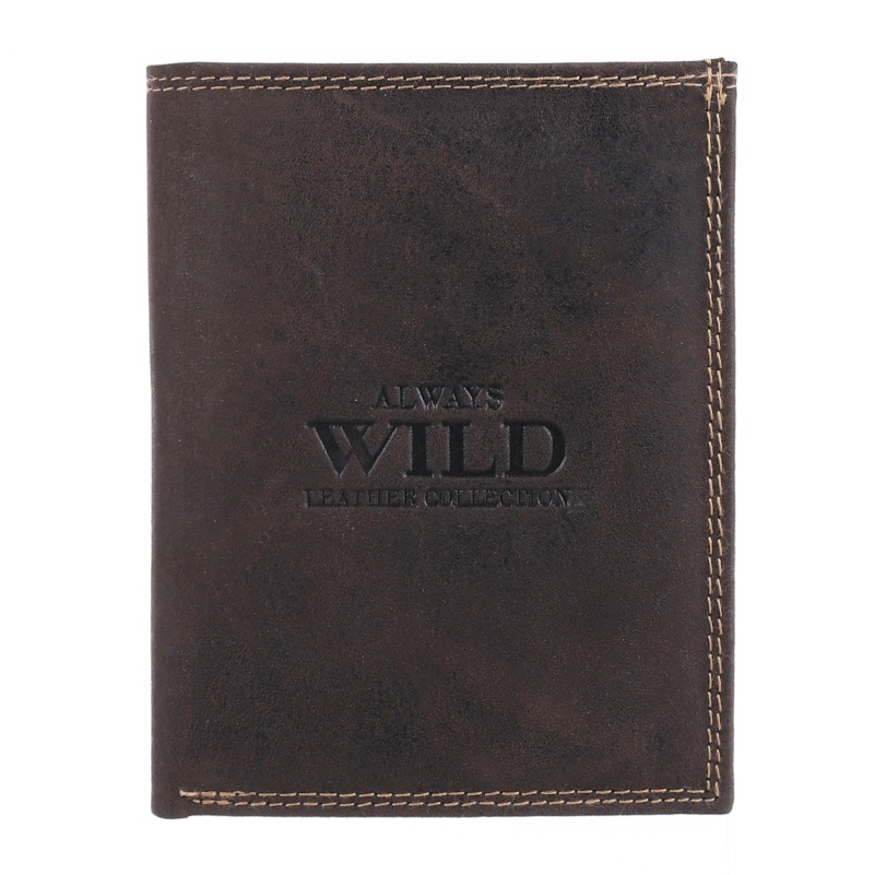 Always Wild portfel męski skórzany brązowy