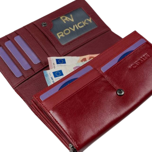 Elegancki portfel damski ze skóry naturalnej i ekologicznej - 4U Cavaldi