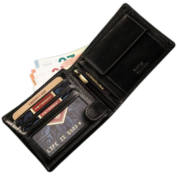 Klasyczny, skórzany portfel męski z systemem RFID