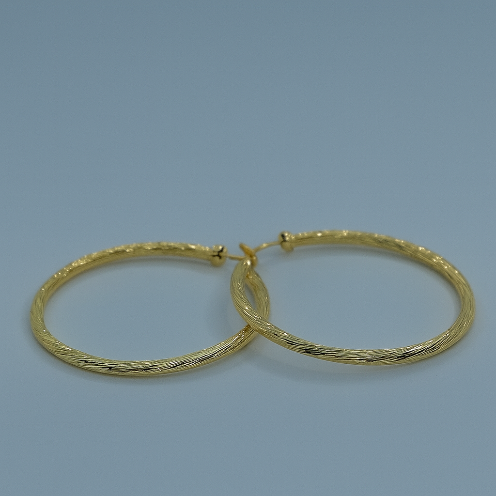 Kolczyki koła diamentowane 2.0x35mm ZŁ