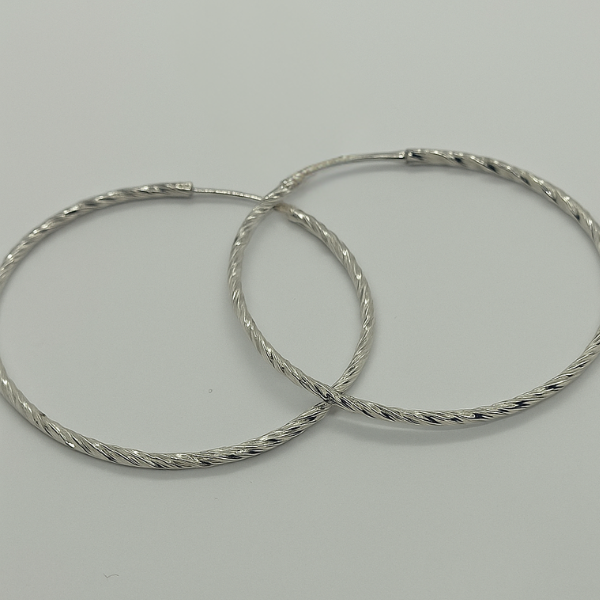 Kolczyki koła diamentowane 1.5x33mm