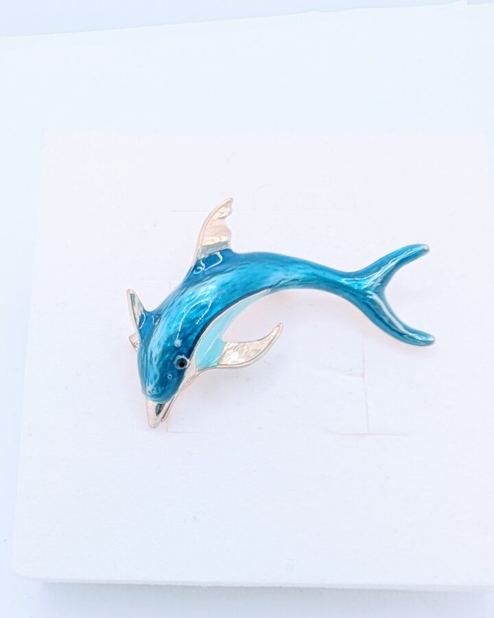 Broszka ozdobna delfin